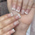 12 Sizes-24 Pcs Press On Nails C1048