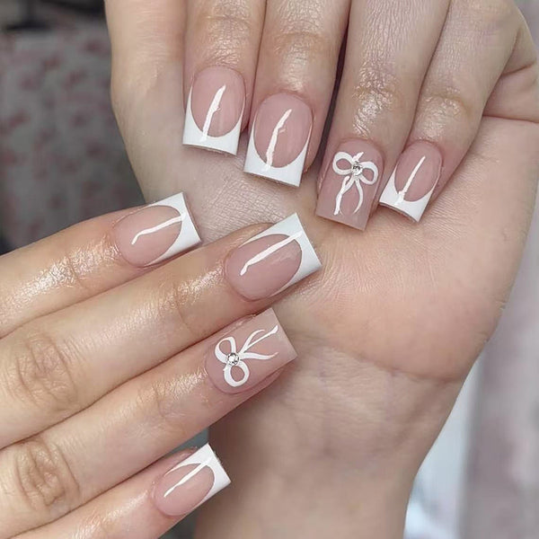 12 Sizes-24 Pcs Press On Nails C1048