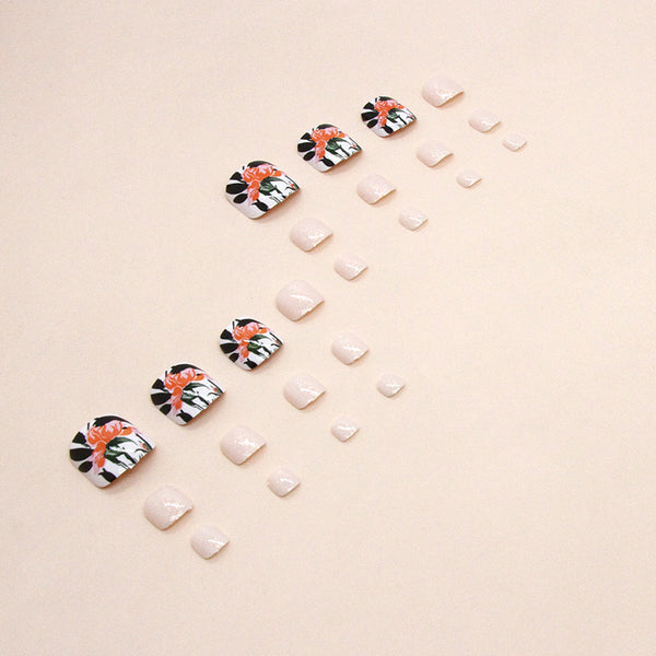 12 Sizes-24 Pcs Press On Nails F110