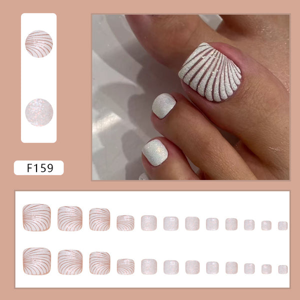 12 Sizes-24 Pcs Press On Nails F159
