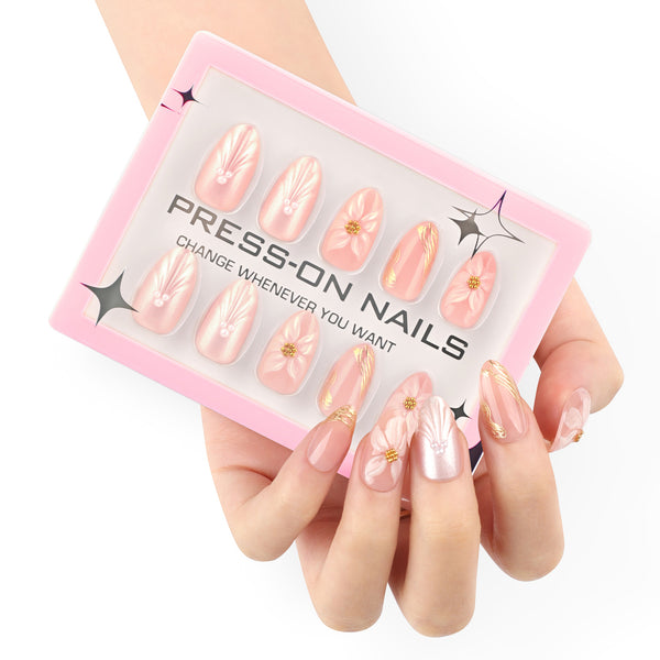 Glamhalo Premiere 30pcs Press On Nails – Eco-Friendly Perfect Fit - GD69