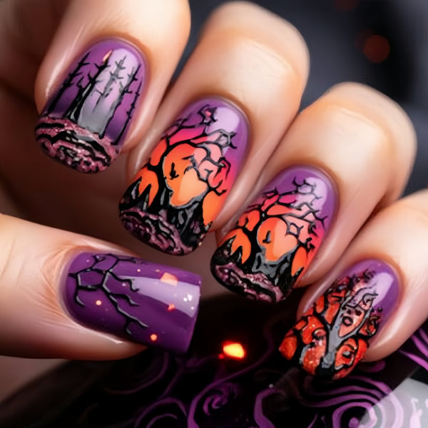 12 Sizes-24 Pcs Press On Nails Y852-1
