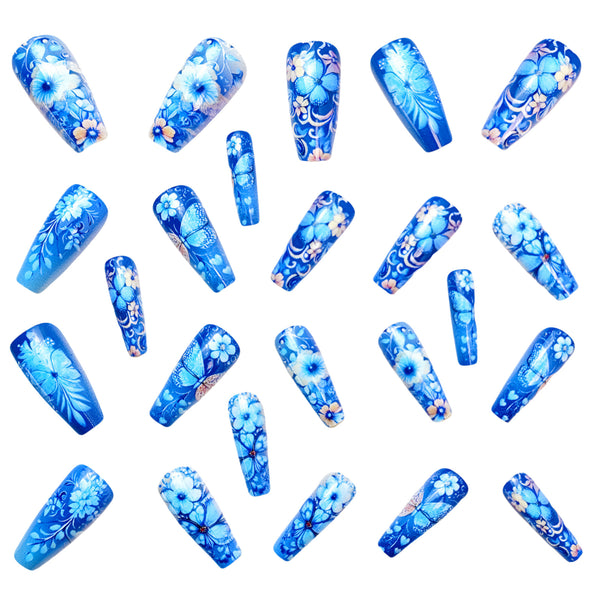 12 Sizes-24 Pcs Press On Nails Y717