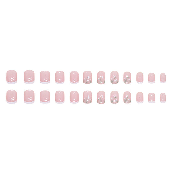 12 Sizes-24 Pcs Press On Nails W1096