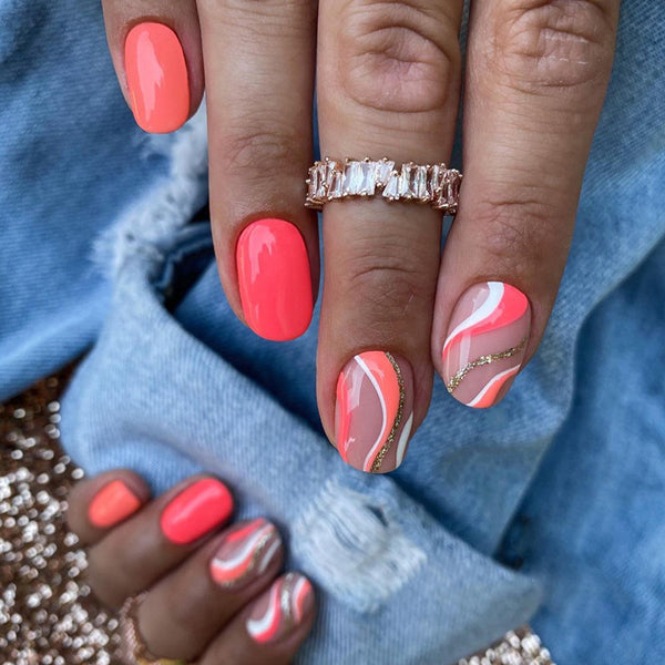 12 Sizes-24 Pcs Press On Nails W446