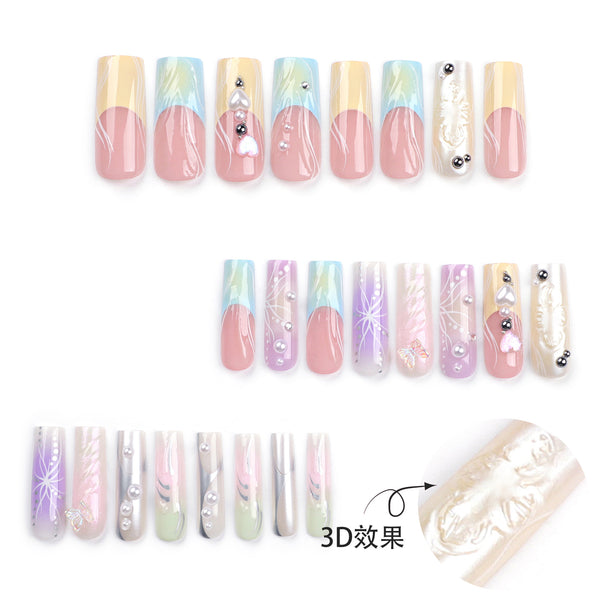 12 Sizes-24 Pcs Press On Nails JP3126