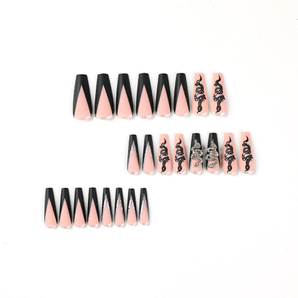 12 Sizes-24 Pcs Press On Nails JP2283