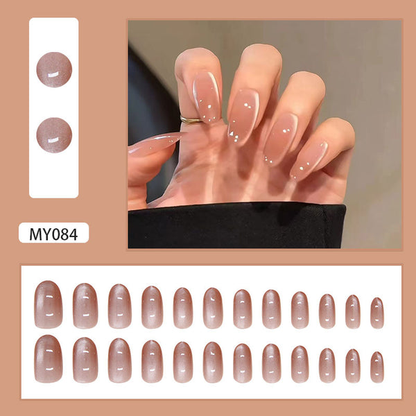 12 Sizes-24 Pcs Press On Nails MY084