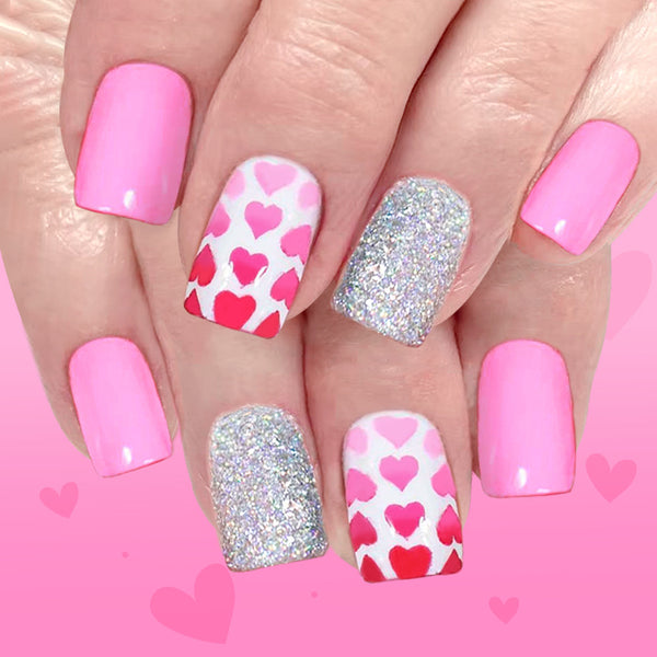 12 Sizes-24 Pcs Press On Nails Vday-1-24pcs