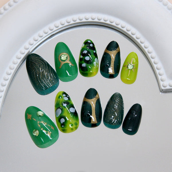 12 Sizes-24 Pcs Press On Nails Z1267