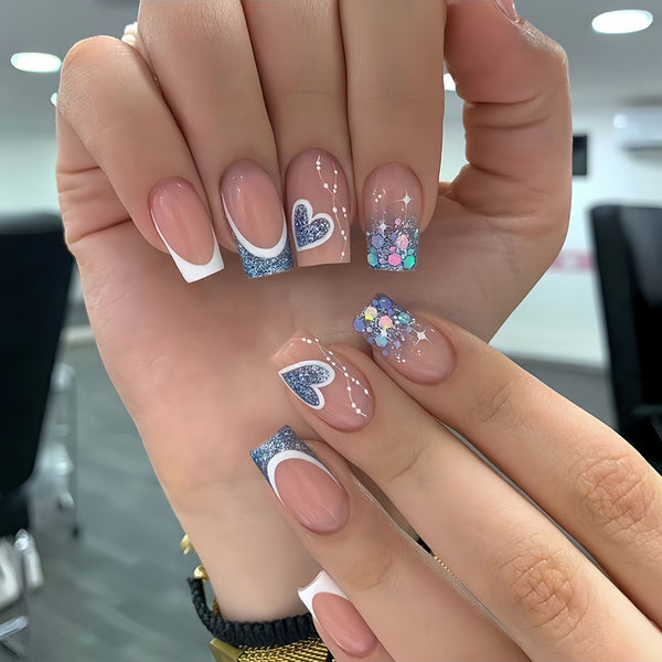 12 Sizes-24 Pcs Press On Nails Y022