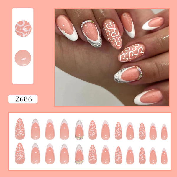 12 Sizes-24 Pcs Press On Nails Z686