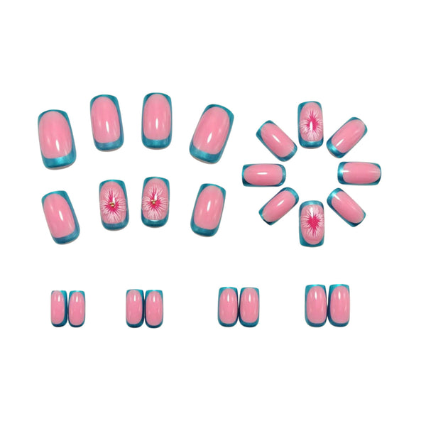 12 Sizes-24 Pcs Press On Nails Y2017