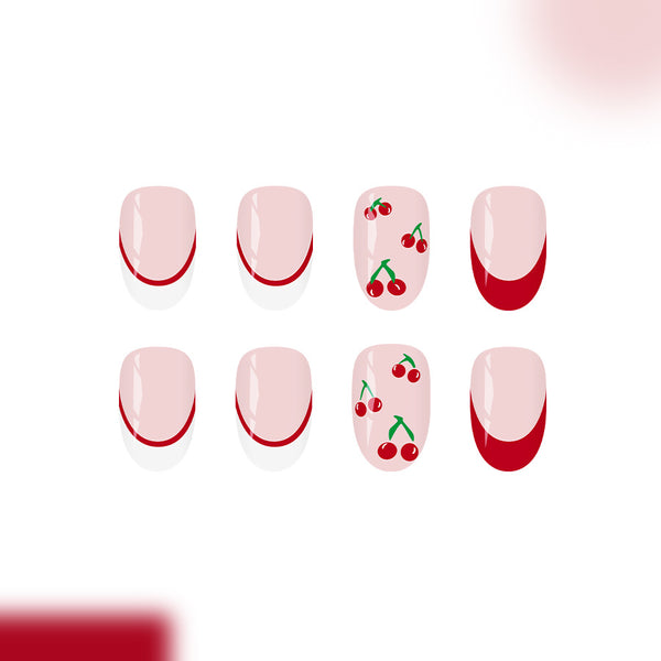 12 Sizes-24 Pcs Press On Nails C1305