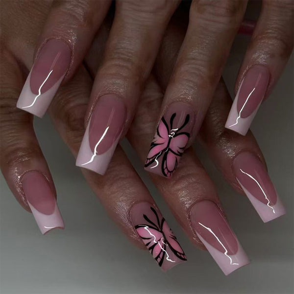 12 Sizes-24 Pcs Press On Nails C790