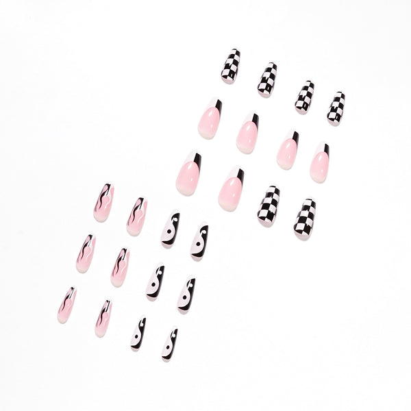 12 Sizes-24 Pcs Press On Nails JP1337