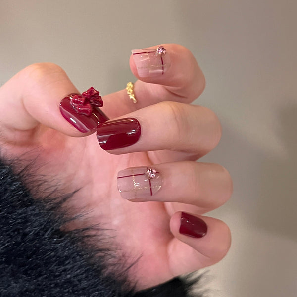 12 Sizes-24 Pcs Press On Nails JP2994