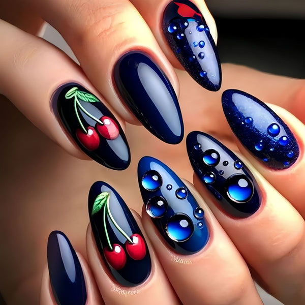 12 Sizes-24 Pcs Press On Nails Y1437