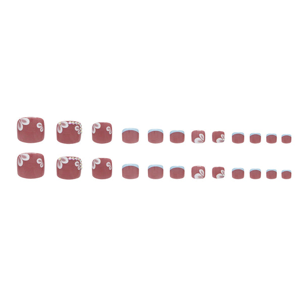 12 Sizes-24 Pcs Press On Nails F184