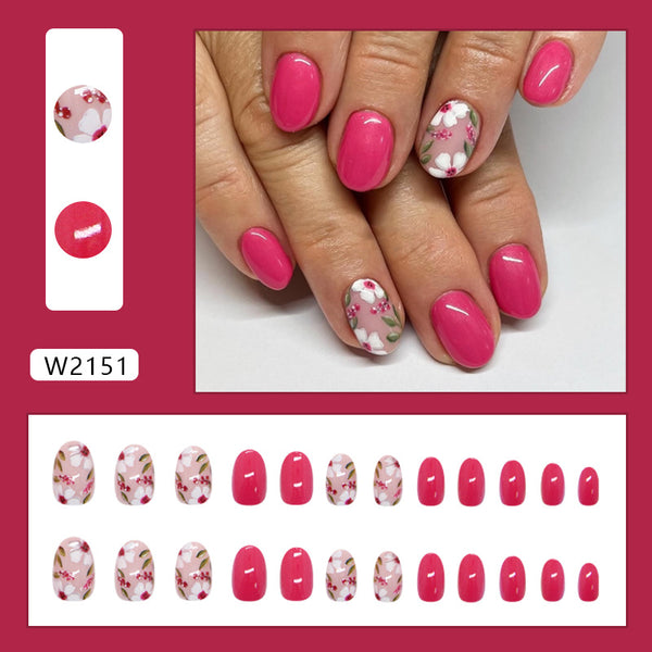 12 Sizes-24 Pcs Press On Nails W2151