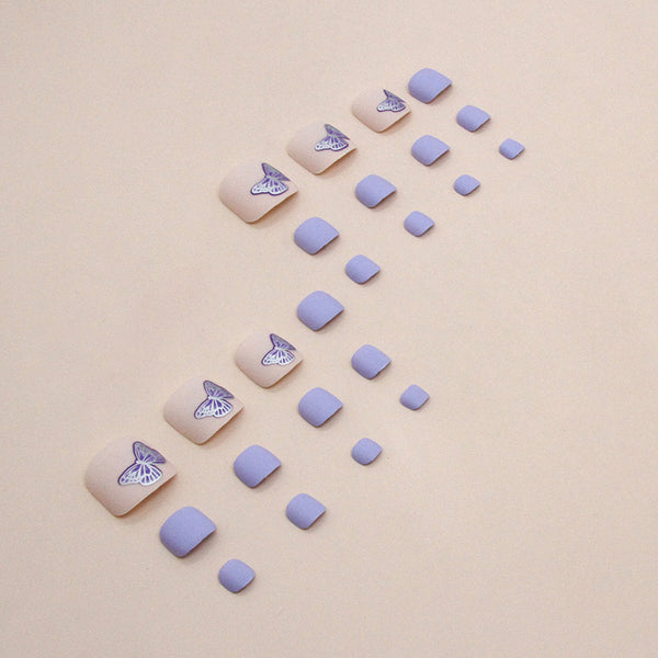 12 Sizes-24 Pcs Press On Nails F127
