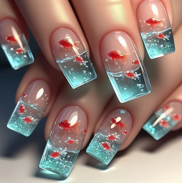 12 Sizes-24 Pcs Press On Nails Y931