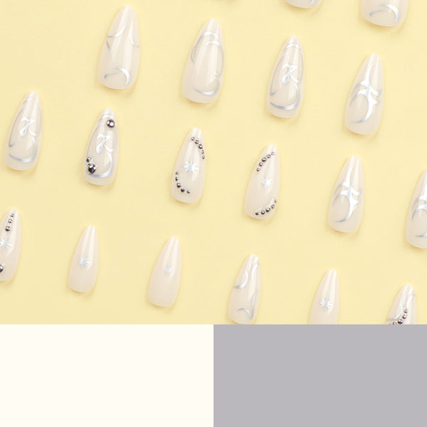 12 Sizes-24 Pcs Press On Nails JP2827