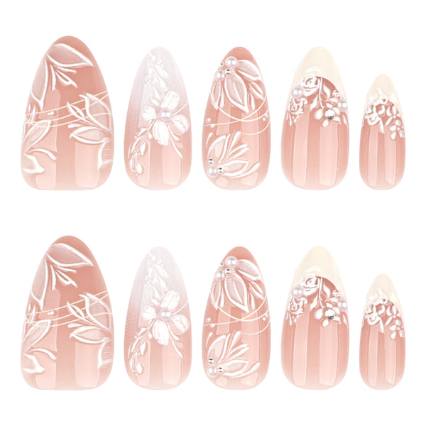 12 Sizes-24 Pcs Press On Nails JP4109