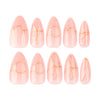 12 Sizes-24 Pcs Press On Nails JP3791