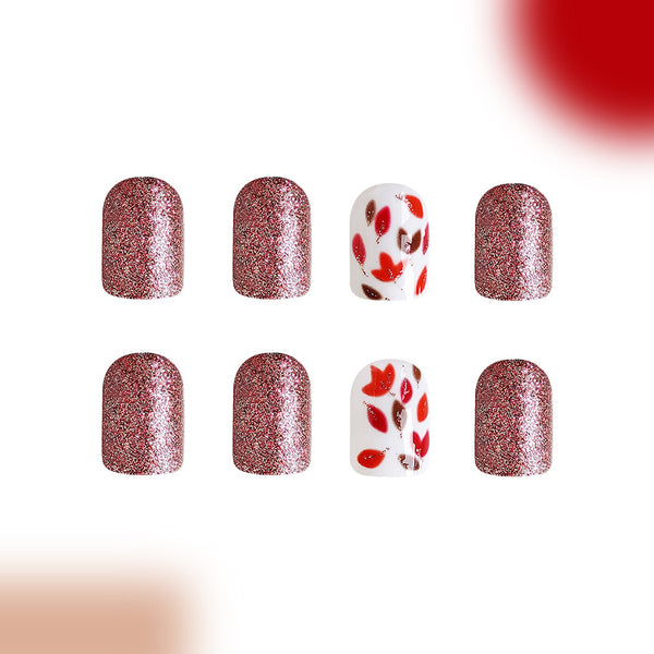 12 Sizes-24 Pcs Press On Nails C609