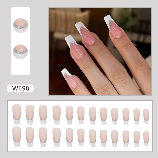 12 Sizes-24 Pcs Press On Nails W682