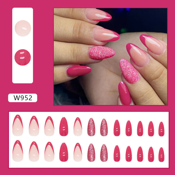 12 Sizes-24 Pcs Press On Nails W952