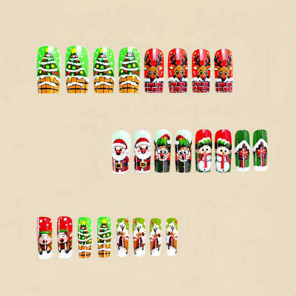 12 Sizes-24 Pcs Press On Nails Y226