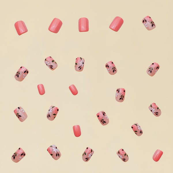 12 Sizes-24 Pcs Press On Nails Y097