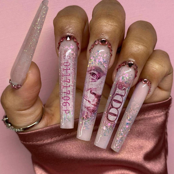 12 Sizes-24 Pcs Press On Nails G009