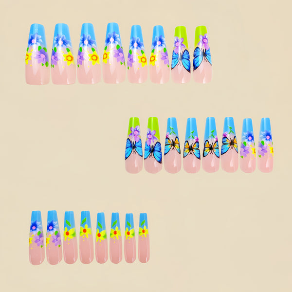 12 Sizes-24 Pcs Press On Nails Y651