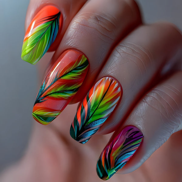12 Sizes-24 Pcs Press On Nails Y1458
