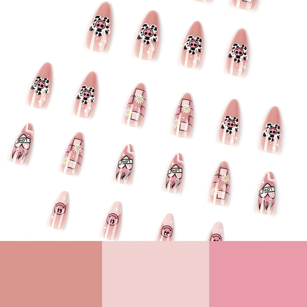12 Sizes-24 Pcs Press On Nails JP1846