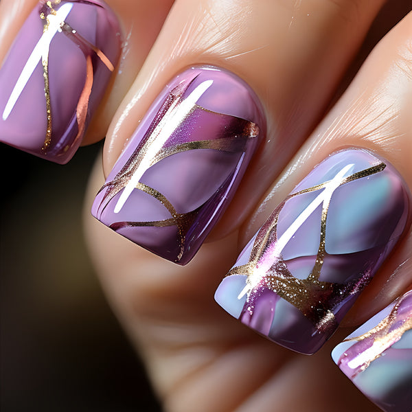 12 Sizes-24 Pcs Press On Nails Y191