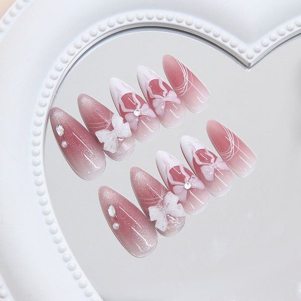 12 Sizes-24 Pcs Press On Nails Z1090