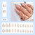 12 Sizes-24 Pcs Press On Nails W294