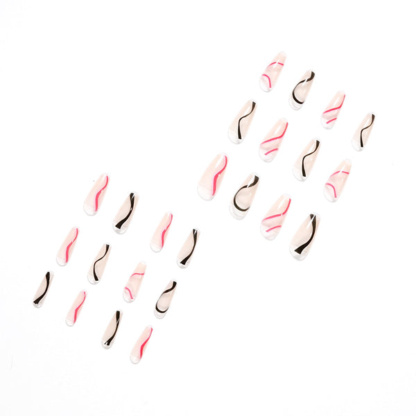 Glossy Medium Pink Press on Nails