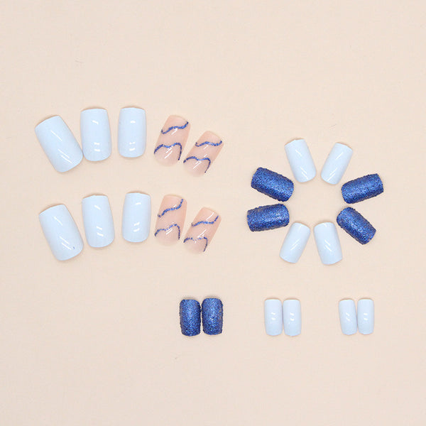 12 Sizes-24 Pcs Press On Nails W484