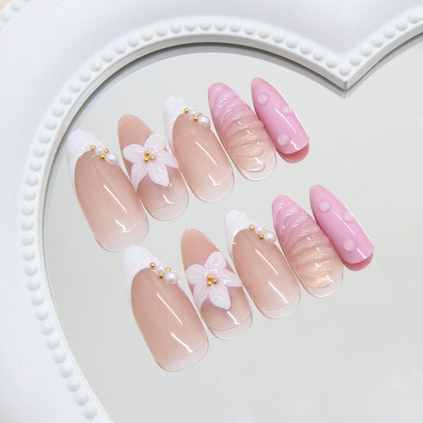 12 Sizes-24 Pcs Press On Nails Z1068