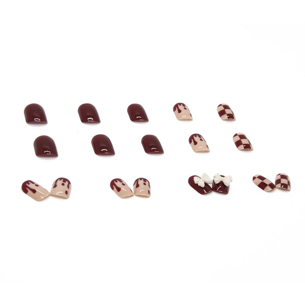 12 Sizes-24 Pcs Press On Nails Z198