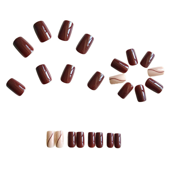 12 Sizes-24 Pcs Press On Nails Y1189