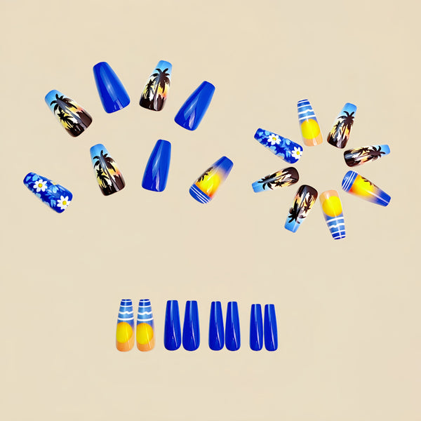 12 Sizes-24 Pcs Press On Nails Y922