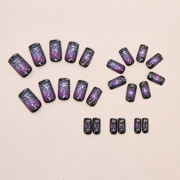 12 Sizes-24 Pcs Press On Nails W1983