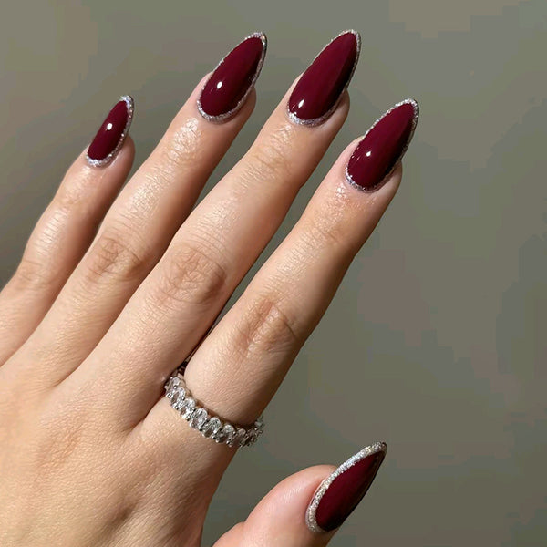 12 Sizes-24 Pcs Press On Nails W1990