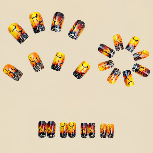 12 Sizes-24 Pcs Press On Nails Y906